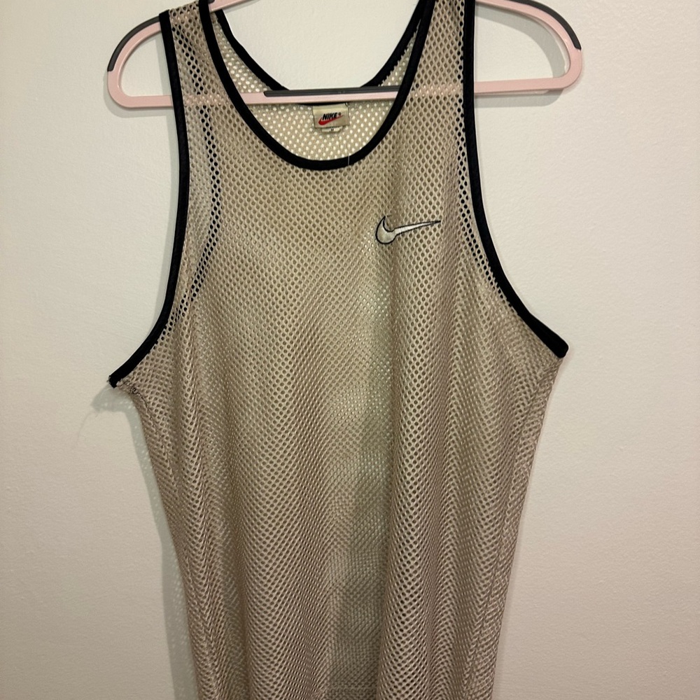 Vintage Nike Cream Mesh Tank Top